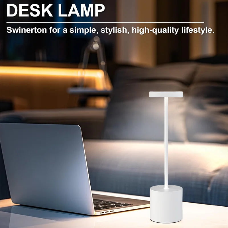 Luminária LED Recarregável Touch Mesa Sala Jantar Quarto