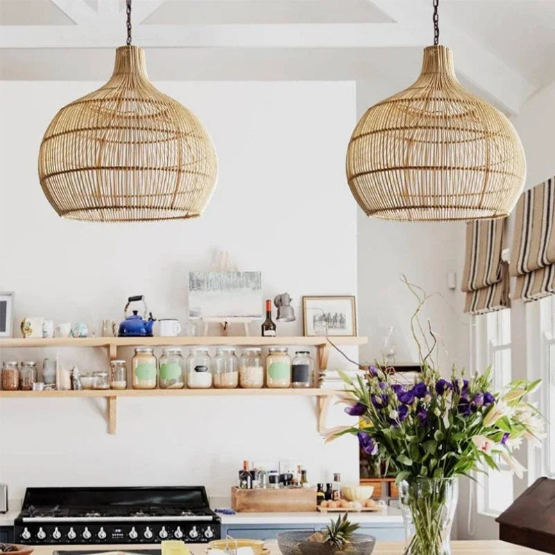 Pendente Ellea - Rattan Natural - hall boho natural