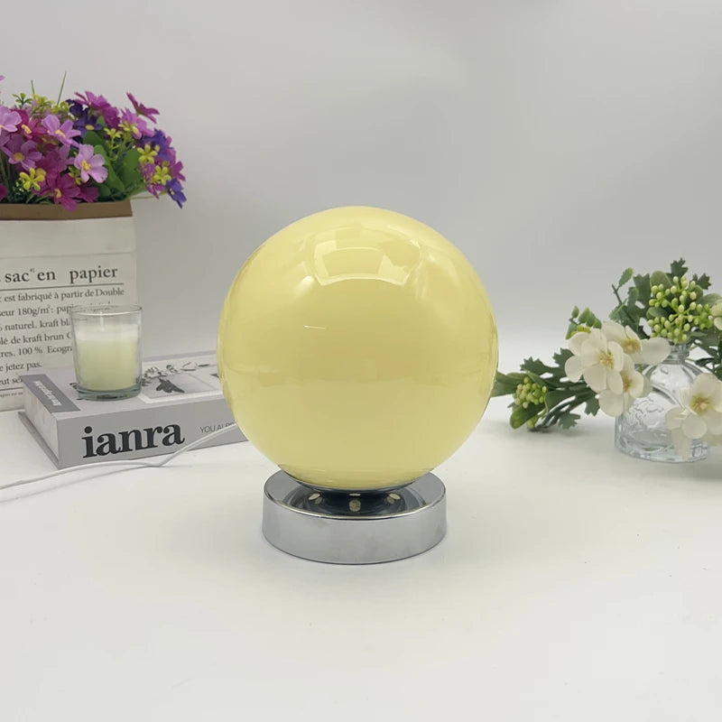 Luminária de Mesa Vidro Estilo Murano USB – 3 Temperaturas de Cor