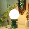 Luminária de Mesa Madeira e Vidro Retrô – Atmosfera Aconchegante para Quarto