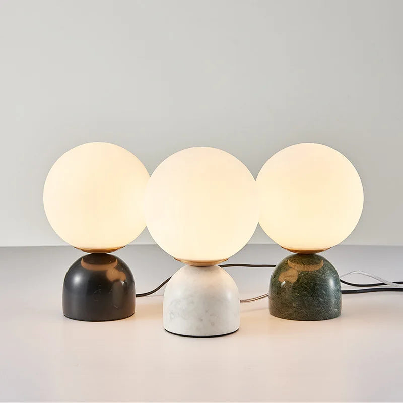 Luminária de Mesa Nórdica Vidro Personalizada – Quarto, Cabeceira e Escritório