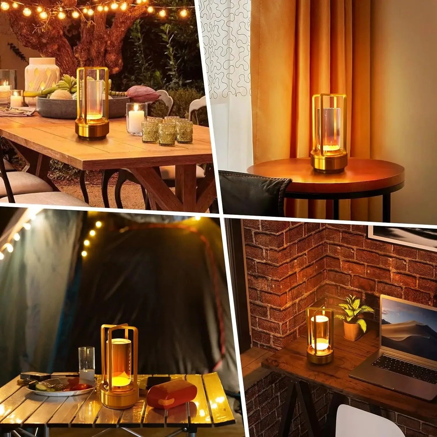 Luminária de Mesa Sem Fio Recarregável Touch LED – Bar, Restaurante e Hotel