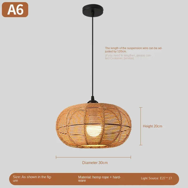 Pendente Eltaara - Rattan Natural - ilha de cozinha japandi