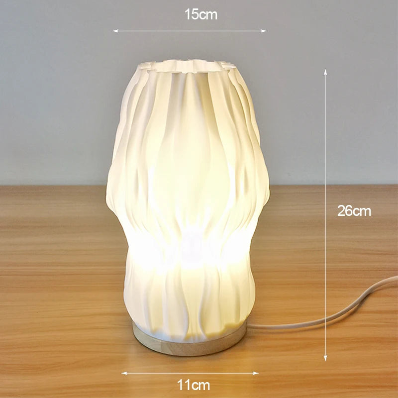 Luminaria de Mesa Avleina - Acabamento Natural - aparador escultural