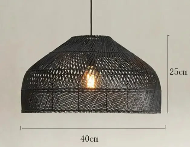 Pendente Elroa - Rattan e Linho - hall boho natural