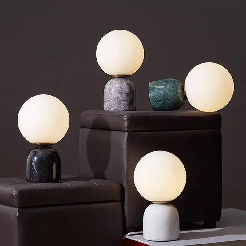 Luminária de Mesa Nórdica Vidro Personalizada – Quarto, Cabeceira e Escritório