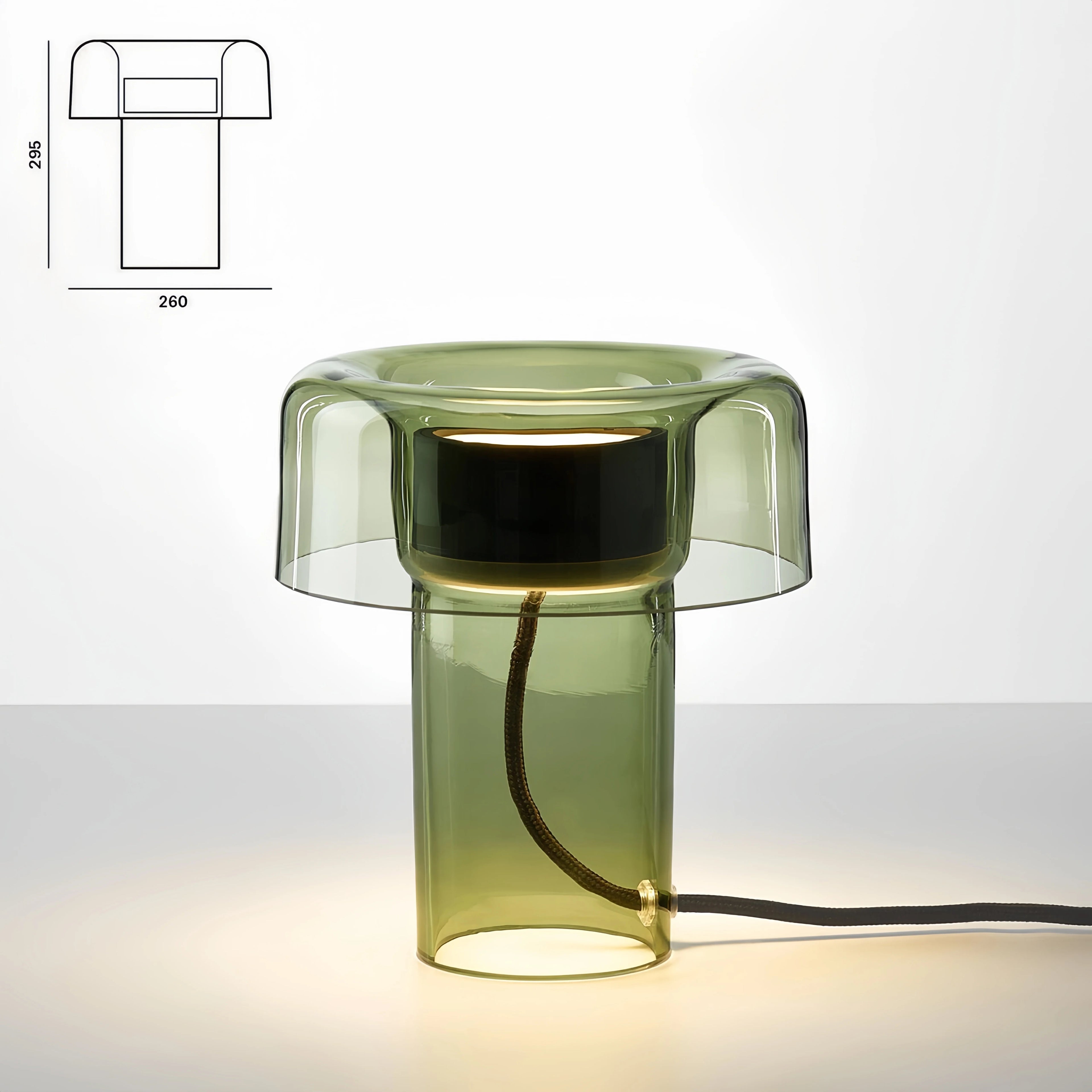 Luminária Vidro Minimalista Nórdica LED Mesa Sala Quarto