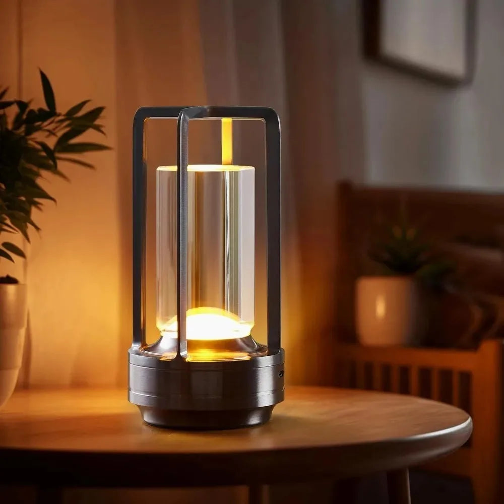 Luminária de Mesa Recarregável Sem Fio – Portátil para Restaurante e Bar