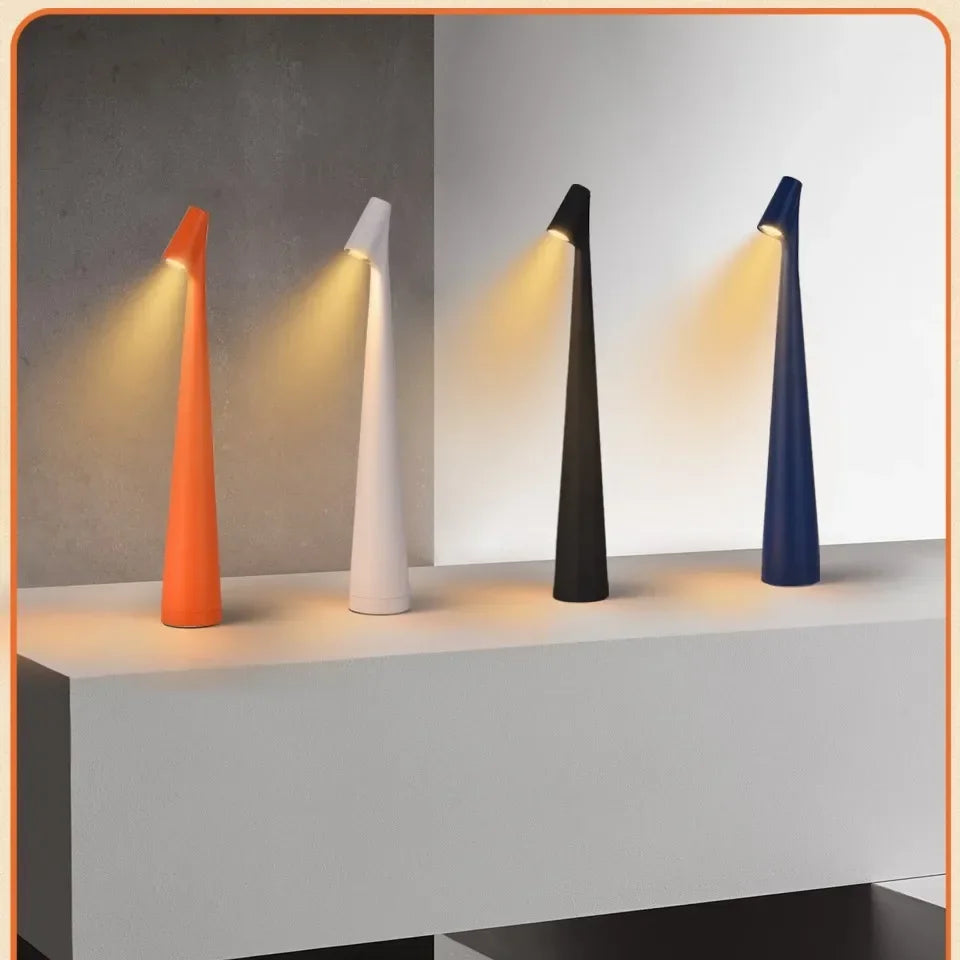 Luminária de Mesa Portátil Metal LED Touch Recarregável – Luz Noturna