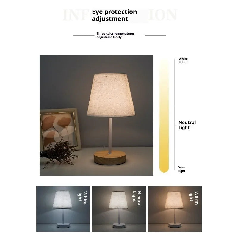 Luminária Madeira USB Quarto Quarto LED Decorativa