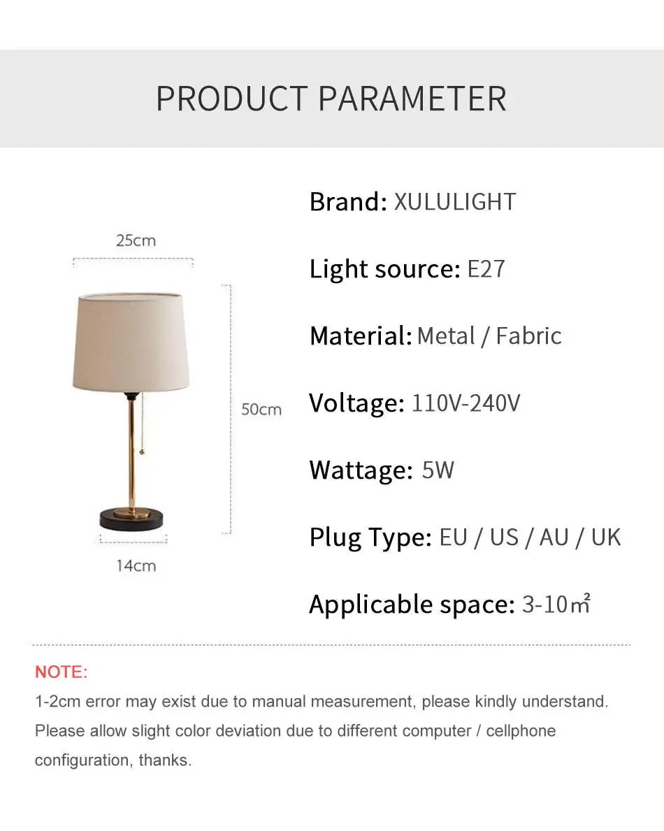 Luminária Mesa Metal Dourada LED Quarto Sala Estudo Criativa