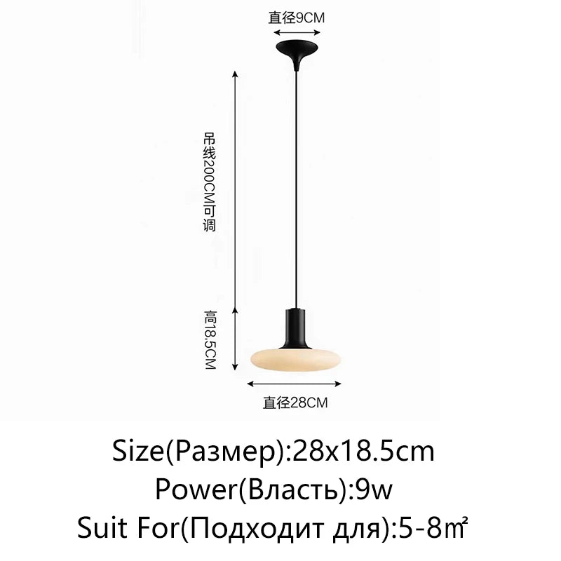 Pendente de Vidro LED Nórdico