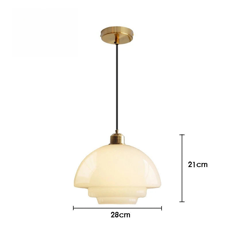 Pendente Decorativo LED E27 em Vidro Leitoso Nórdico