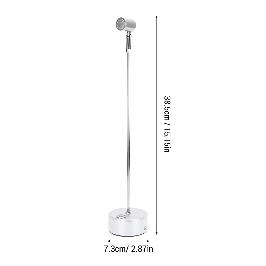 Spot de Mesa 3W Recarregável Touch – 3 Cores para Joalheria e Vitrine