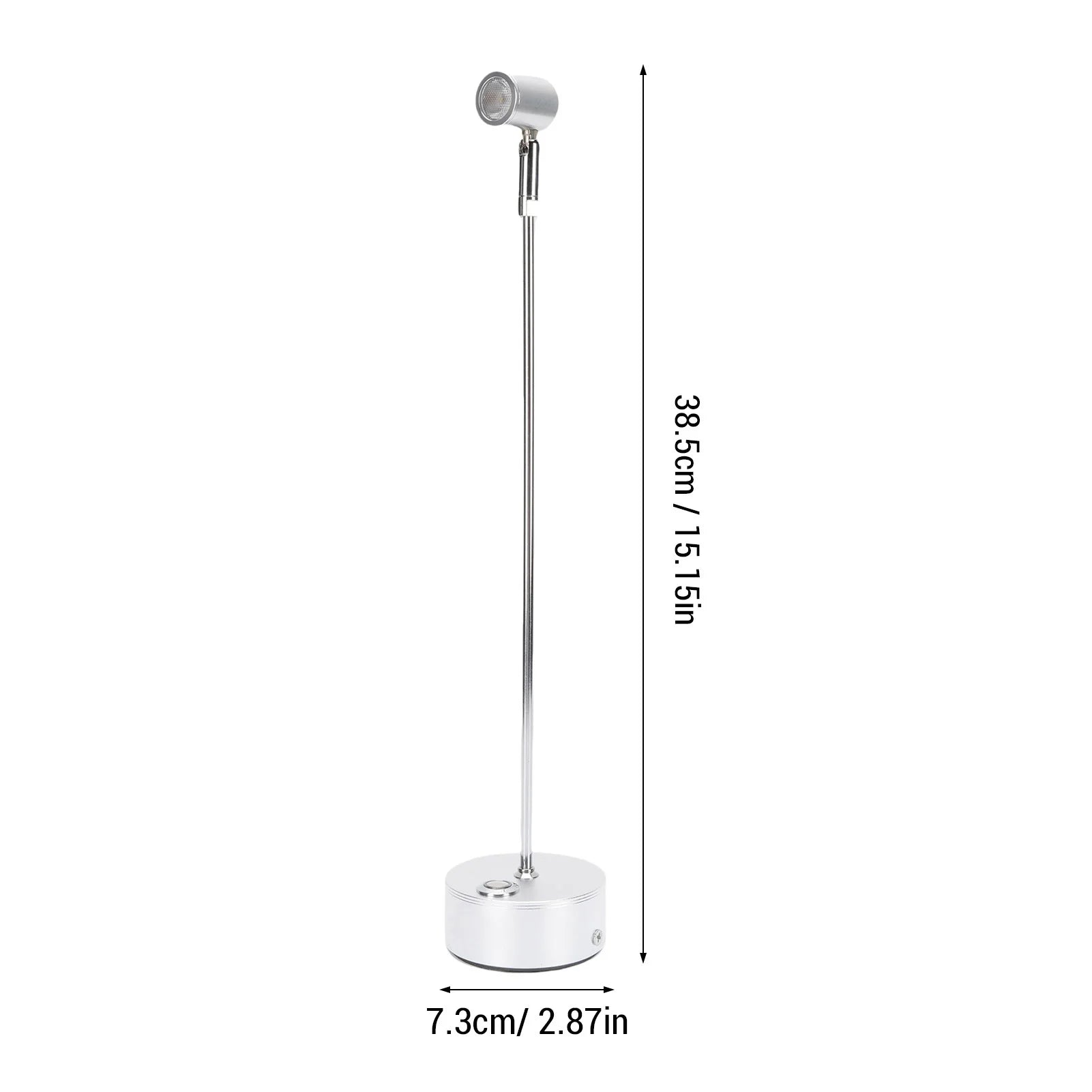 Spot de Mesa 3W Recarregável Touch – 3 Cores para Joalheria e Vitrine