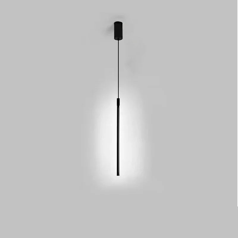 Pendente LED Minimalista em Alumínio Preto