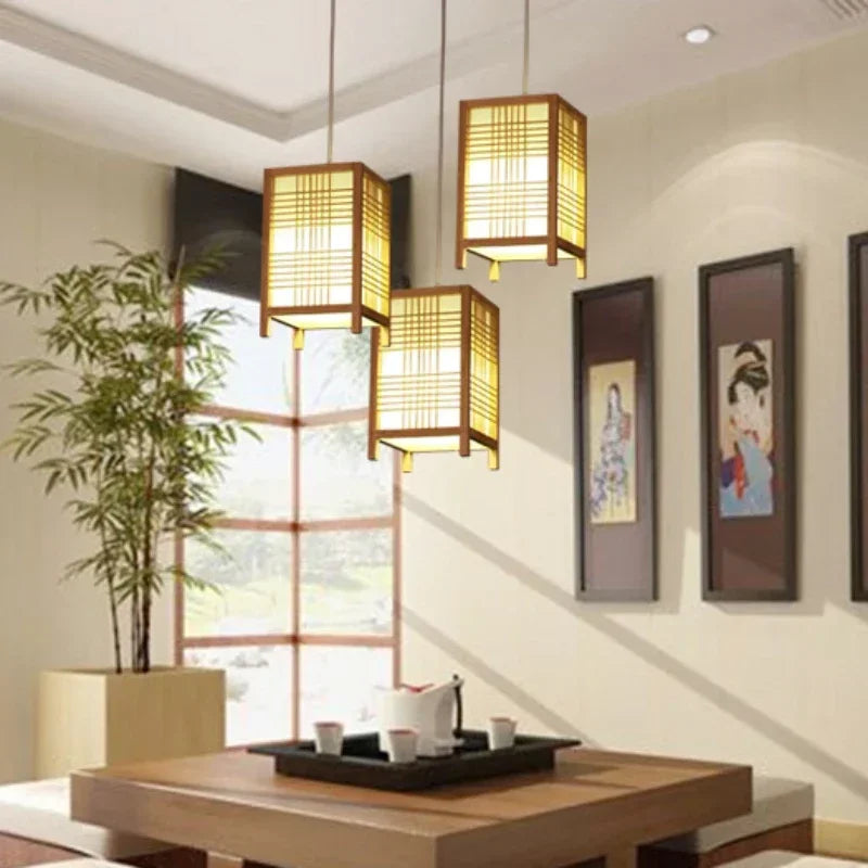 Pendente Elmiia - Bambu Natural - sala de jantar boho natural