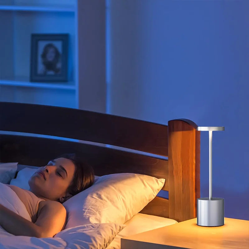 Luminária LED Recarregável Touch Mesa Sala Jantar Quarto