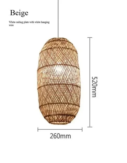 Pendente Elroa - Rattan e Linho - hall boho natural