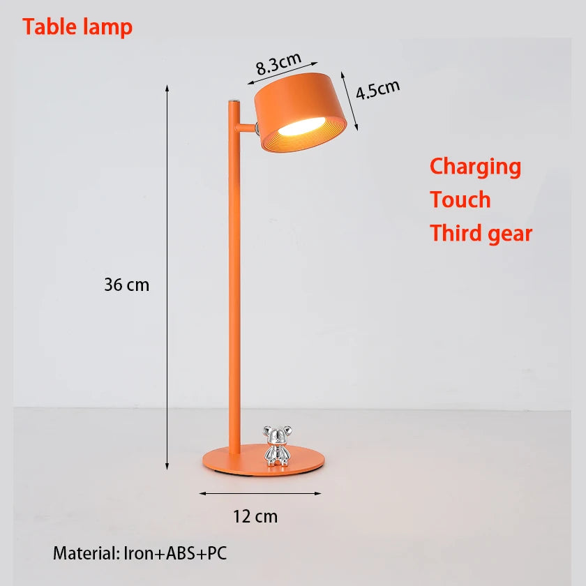 Luminária de Mesa Magnética Recarregável Giratória – Para Estudo e Parede