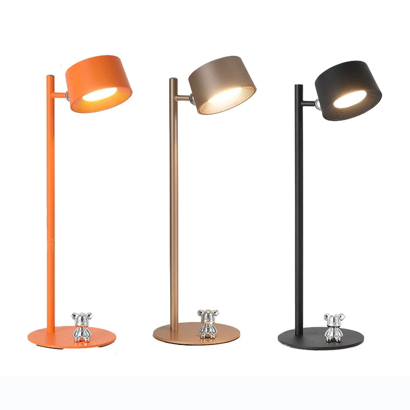 Luminária de Mesa Magnética Recarregável Giratória – Para Estudo e Parede