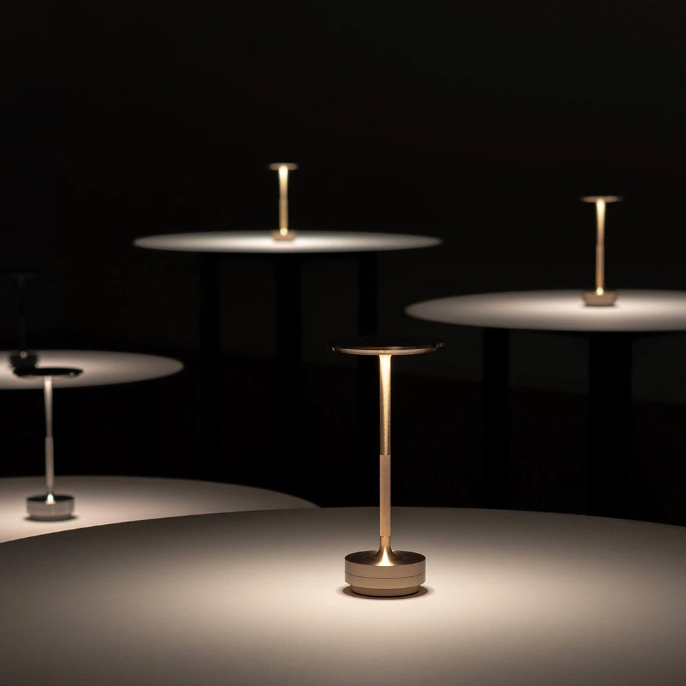 Luminária de Mesa Cristal Alumínio Recarregável Touch – Bar e Quarto