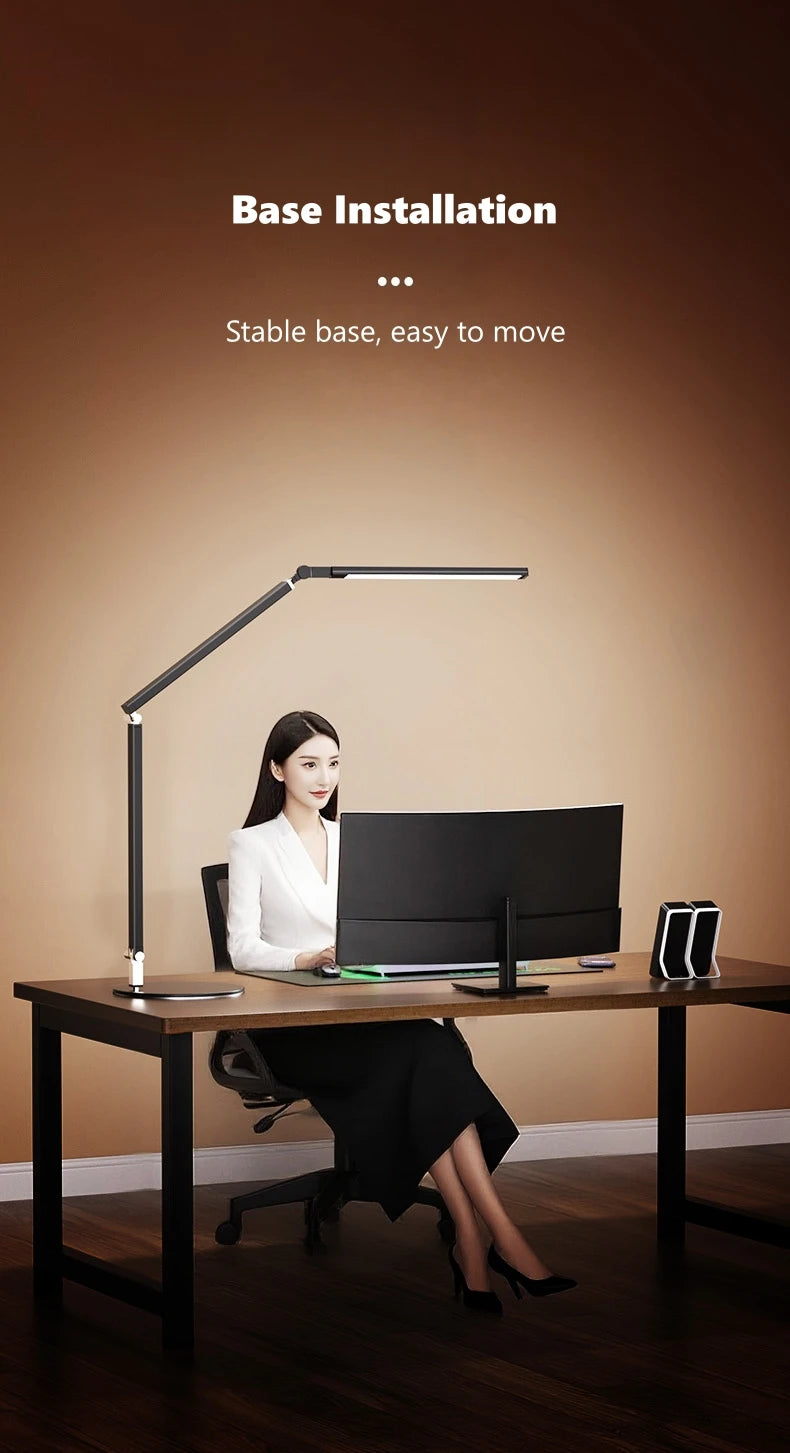 Luminária de Mesa 8W Braço Articulado com Dimmer LED – Proteção Ocular