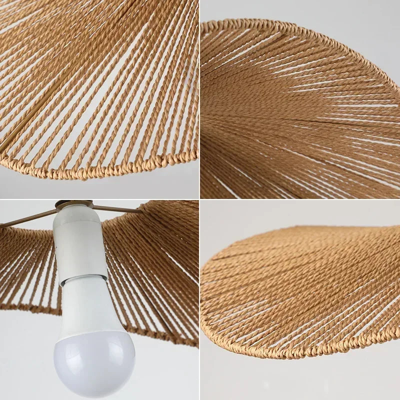 Pendente Eltaara - Rattan Natural - ilha de cozinha japandi