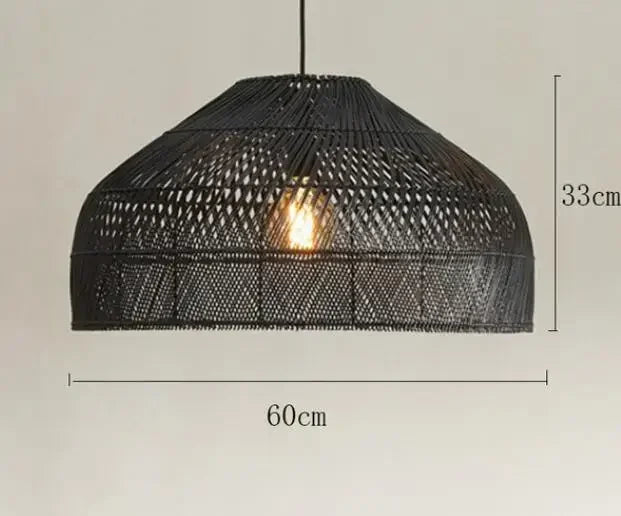 Pendente Elroa - Rattan e Linho - hall boho natural