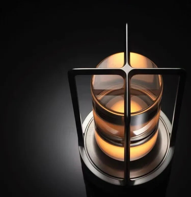 Luminária de Mesa Cristal Alumínio Recarregável Touch – Bar e Quarto