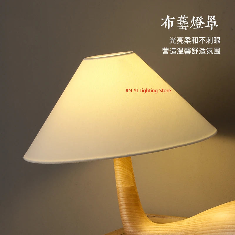 Luminária de Mesa Madeira Criativa para Quarto e Sala – Atmosfera Aconchegante