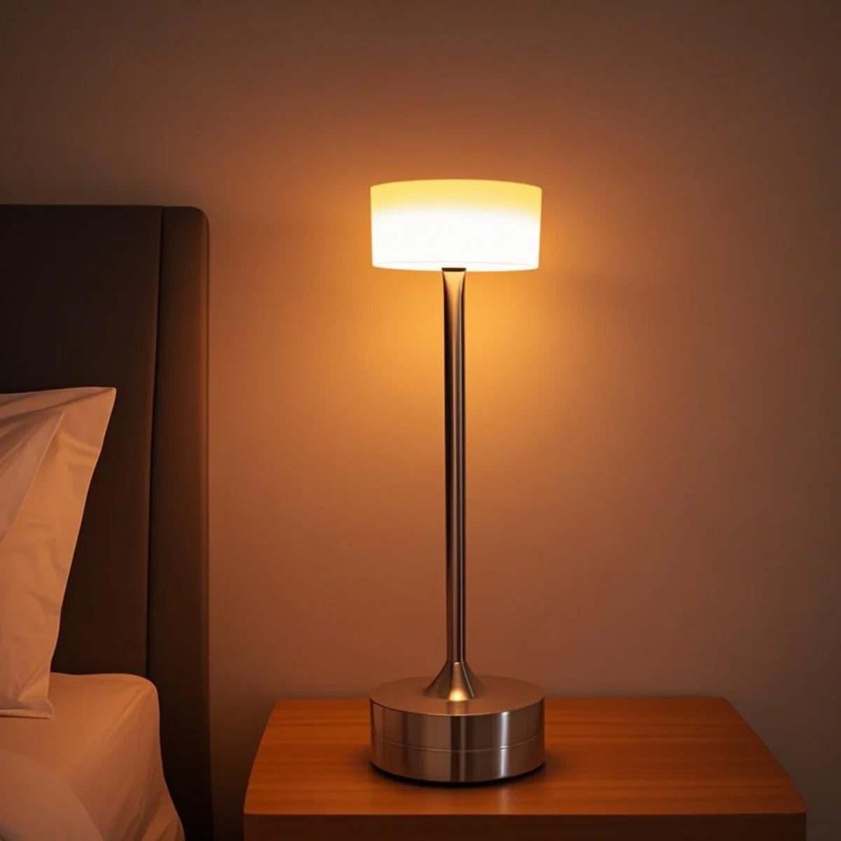 Luminária de Mesa Haltere USB Touch 3 Cores – Minimalista para Quarto e Escritório