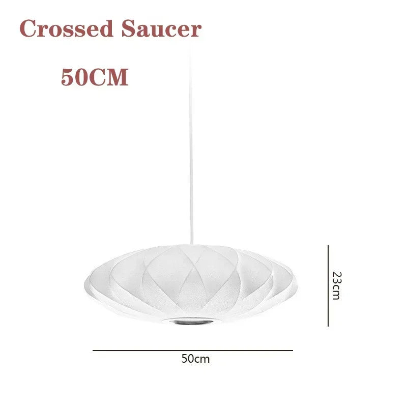 Pendente Lanterna de Tecido Branco LED