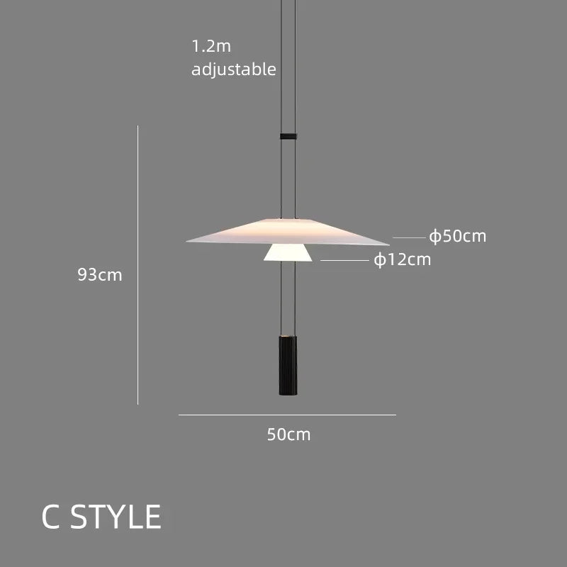 Lustre Circular Minimalista Moderno para Sala de Estar e Bar