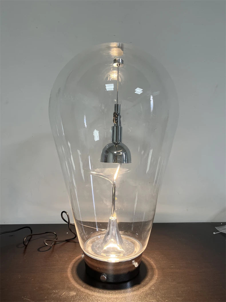 Luminária Italiana Vintage Vidro Rotativo Dimmer Mesa