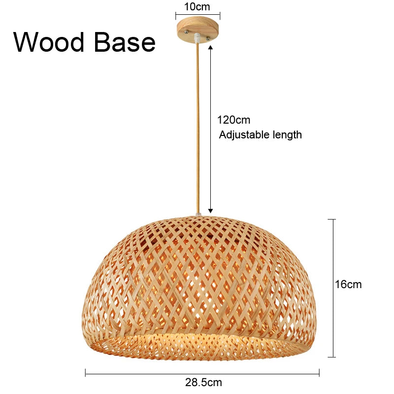 Pendente Eldiina - Rattan e Bambu - bancada gourmet boho natural