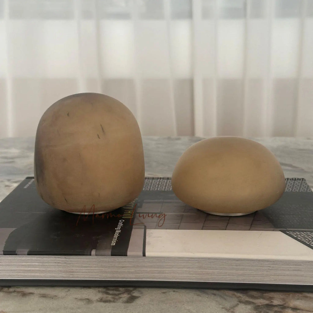 Luminária de Mesa em Mármore Natural Recarregável – Sala e Quarto de Luxo