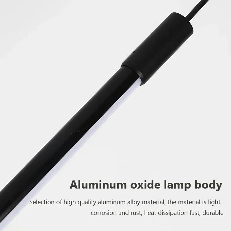 Pendente LED Longo Linear Moderno para Sala de Jantar e Quarto