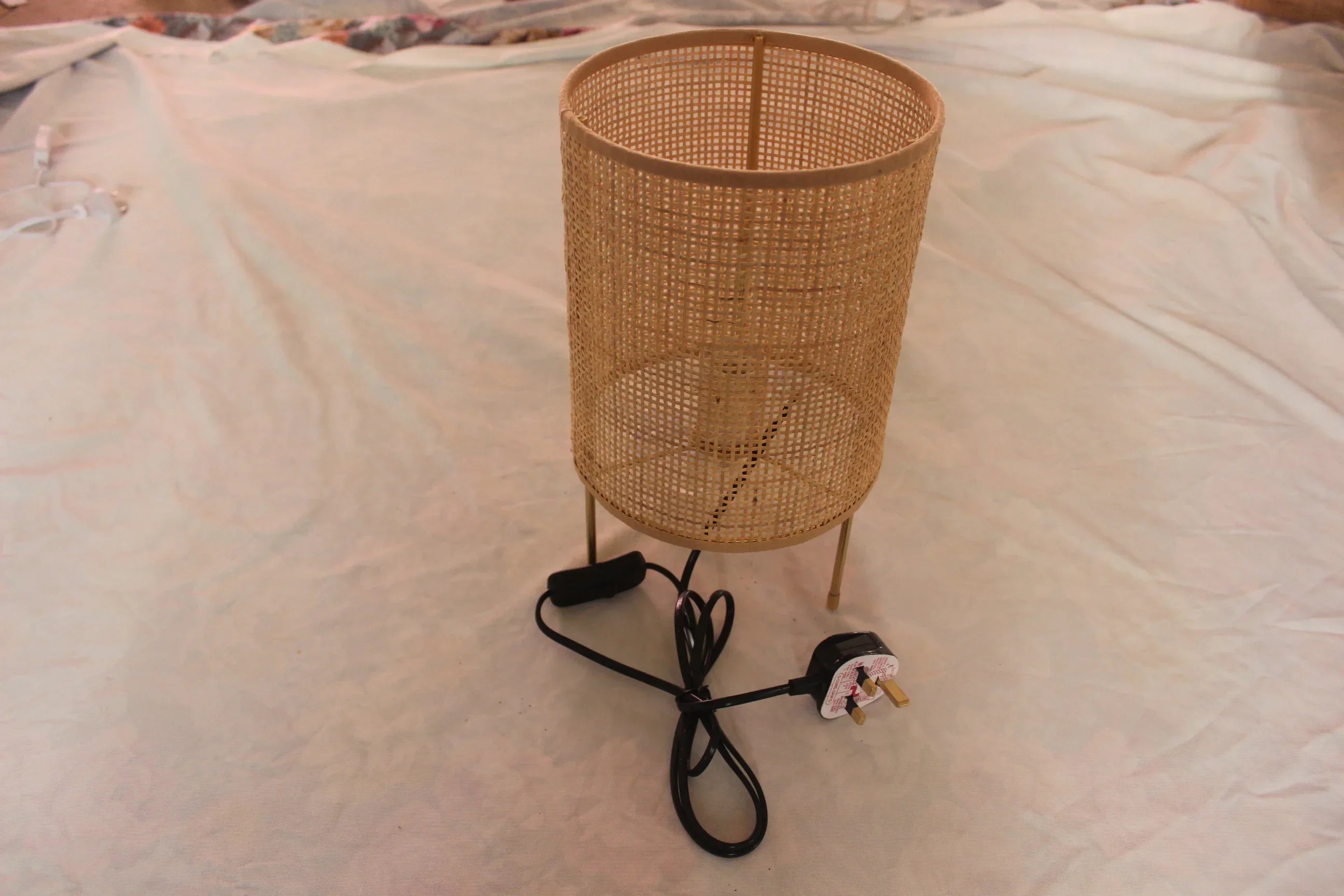 Luminaria de Mesa Avleena - Rattan Natural - cabeceira boho natural