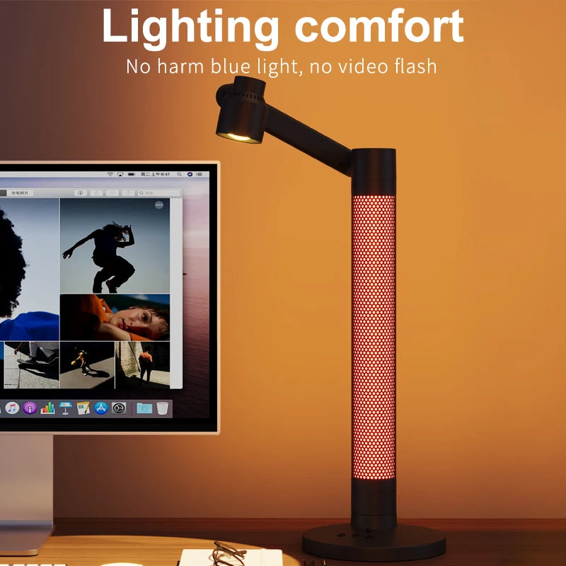 Luminária de Mesa Inteligente WiFi Tuya com Proteção Ocular – Rotacional