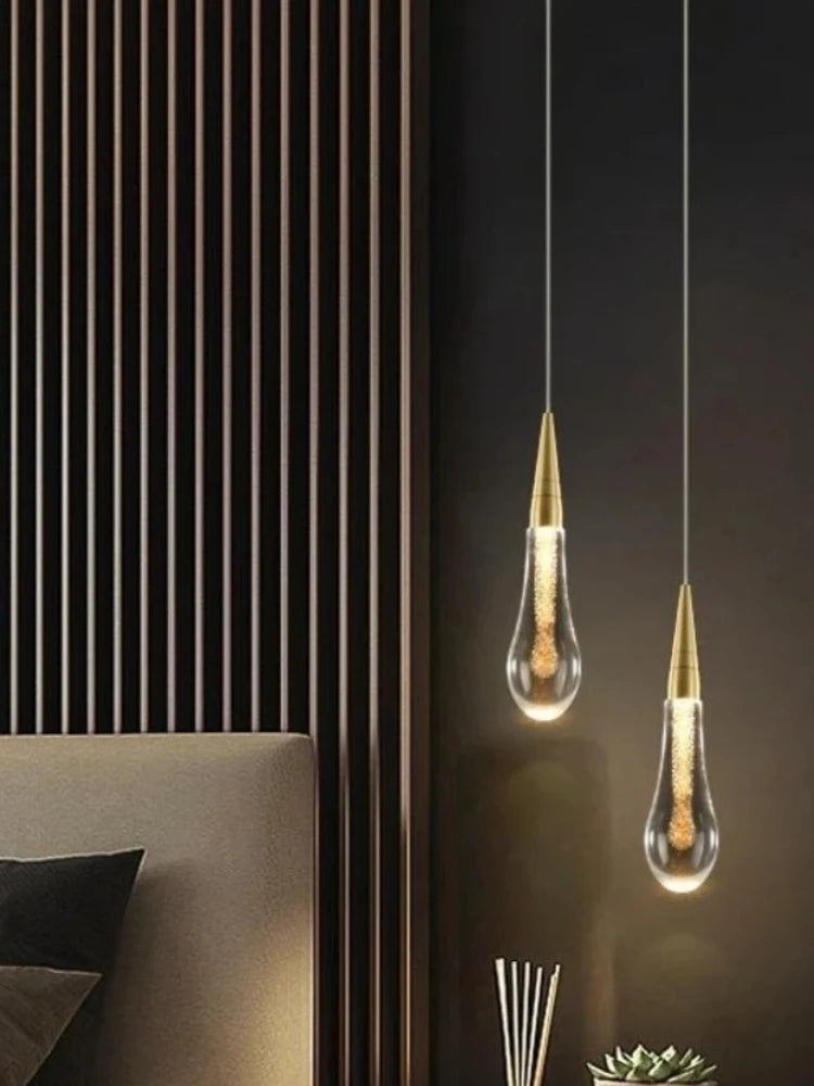 Pendente de Cristal Gota d''Água LED para Sala de Jantar, Bar e Escada