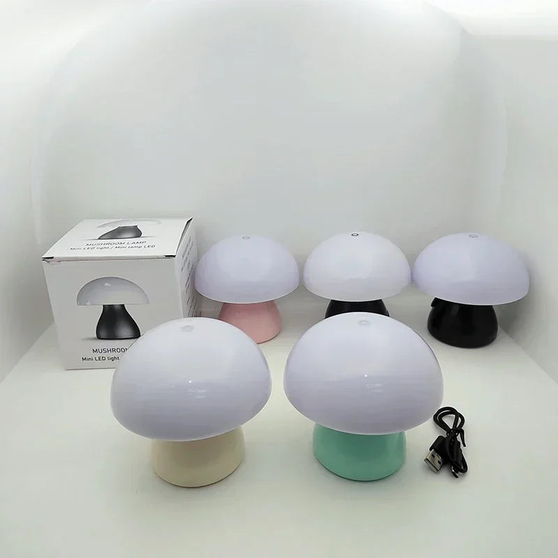 Luminária Cogumelo LED Touch Dimmer USB Recarregável