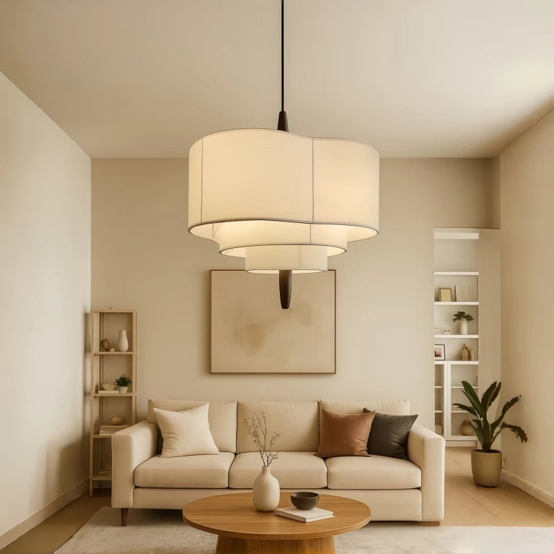 Pendente de Tecido Estilo Nórdico Romântico para Sala de Estar