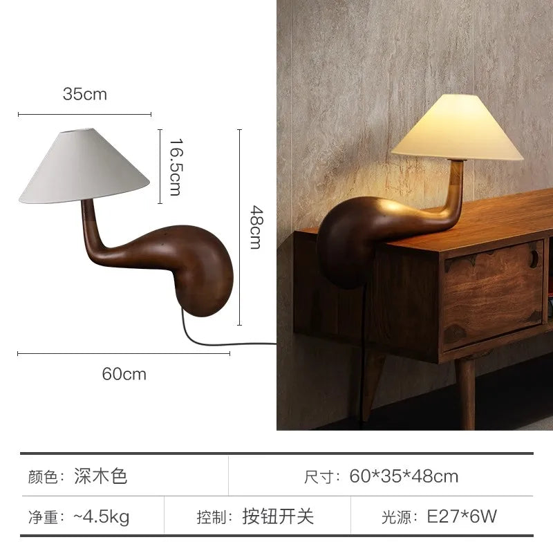 Luminária de Mesa Madeira Criativa para Quarto e Sala – Atmosfera Aconchegante