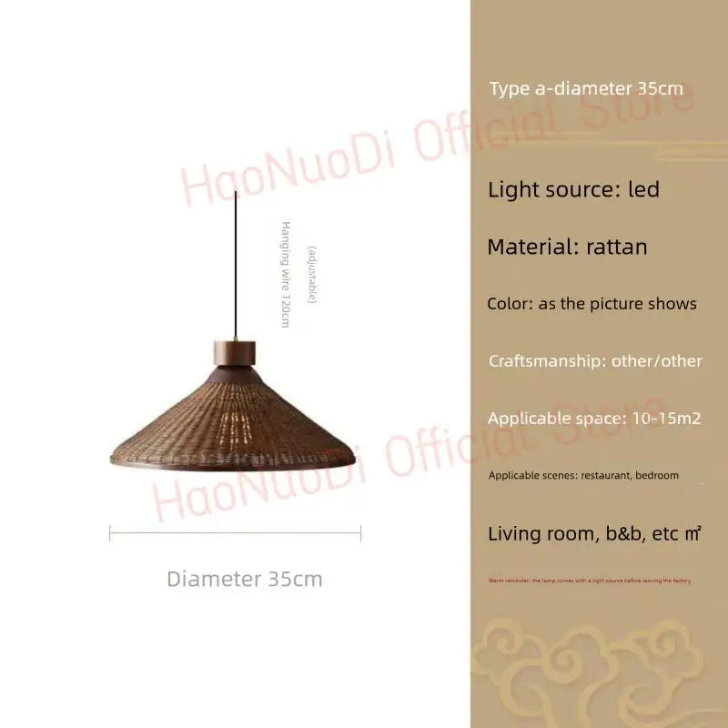 Lustre Artesanal Rattan Cúpula Retrô