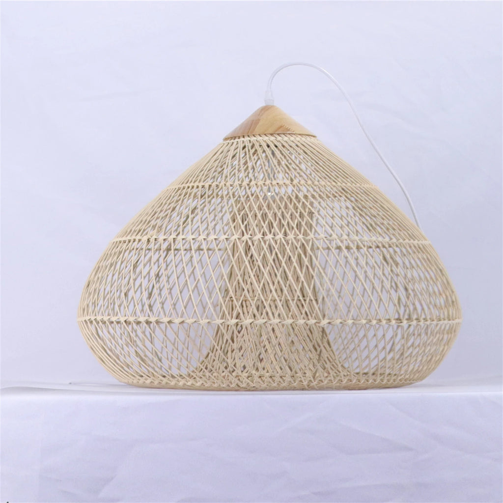 Pendente Cúpula em Rattan Trançado Natural
