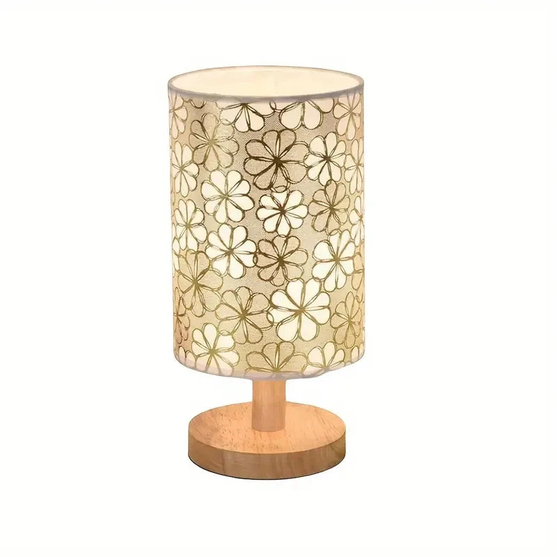 Luminaria de Mesa Avtaina - Madeira Nogueira e Linho - aparador organico moderno