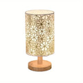 Luminaria de Mesa Avtaina - Madeira Nogueira e Linho - aparador organico moderno