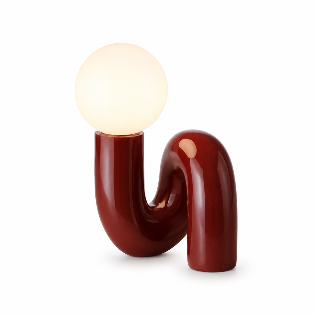 Luminária de Mesa Resina Retrô Artística – Decorativa para Quarto e Sala