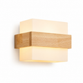 Arandela Madeira e Vidro LED para Espelho e Parede
